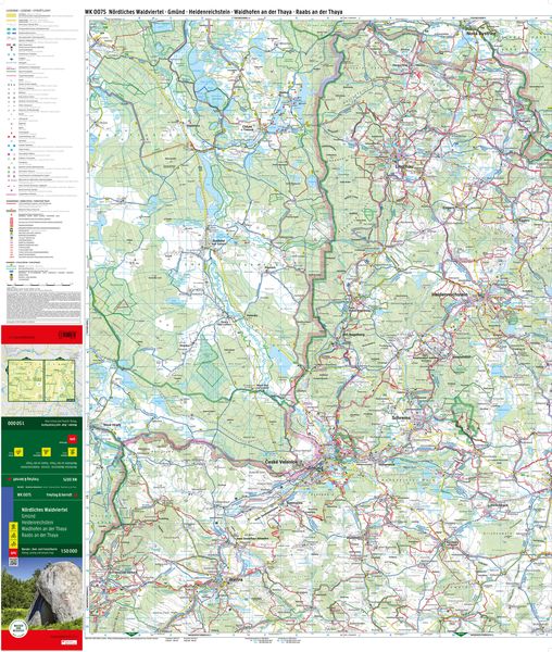 Produktbild: freytag & berndt Wanderkarte WK 0075 N&ouml;rdliches Waldviertel, Gm&uuml;nd - Heidenreichstein - Waidhofen a.d. Thaya - Raabs a.d. Thaya 1:50.000