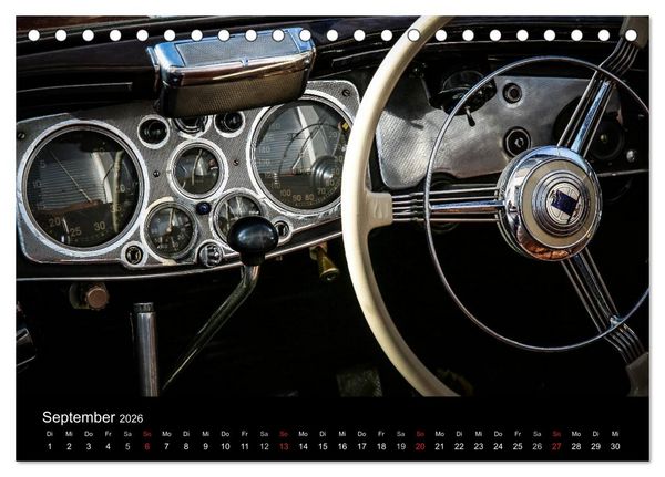Produktbild: Oldtimer inside (Tischkalender 2026 DIN A5 quer), CALVENDO Monatskalender