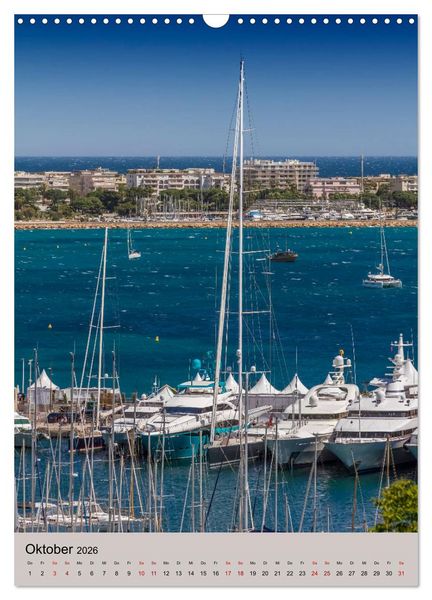 Produktbild: C&Ocirc;TE D&rsquo;AZUR Cannes, Monaco und Nizza (Wandkalender 2026 DIN A3 hoch), CALVENDO Monatskalender