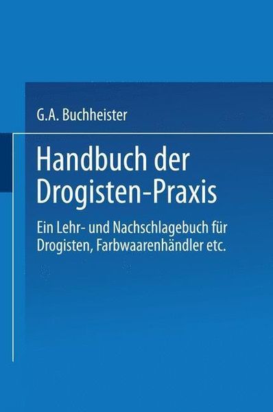 Produktbild: Handbuch der Drogisten-Praxis