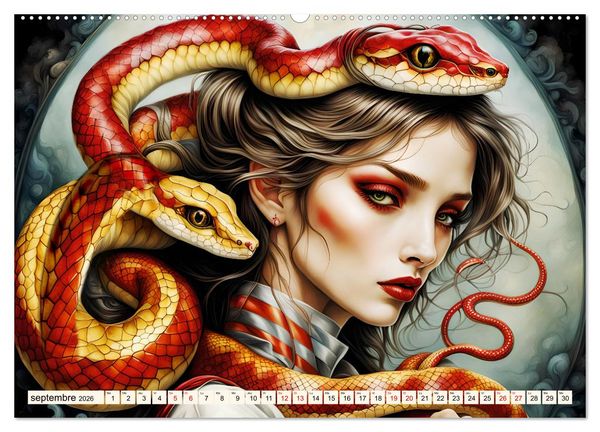Produktbild: Adoratrice de serpents (Calendrier mural 2026 DIN A2 vertical) calendrier de bureau