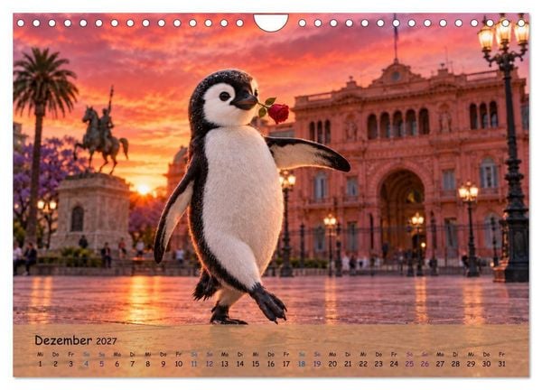 Produktbild: Pinguins gro&szlig;e Weltreise (Wandkalender 2027 DIN A4 quer), CALVENDO Monatskalender