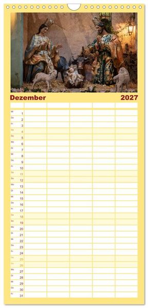 Produktbild: Familienplaner 2027 - San Pietro - Petersplatz und Petersdom mit 5 Spalten (Wandkalender, 21 x 45 cm) CALVENDO