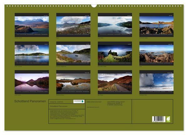 Produktbild: Schottland Panoramen (Wandkalender 2026 DIN A2 quer), CALVENDO Monatskalender
