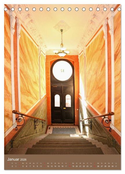 Produktbild: Historische Innenansichten - Leipziger Jugendstil (Tischkalender 2026 DIN A5 hoch), CALVENDO Monatskalender