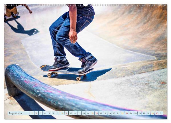 Produktbild: Skateboarding - nichts f&uuml;r Weicheier (hochwertiger Premium Wandkalender 2026 DIN A2 quer), Kunstdruck in Hochglanz