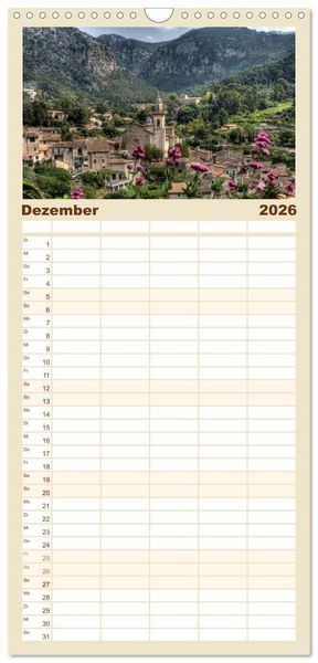 Produktbild: Familienplaner 2026 - Mallorca - Mallorquinische Tr&auml;ume mit 5 Spalten (Wandkalender, 21 x 45 cm) CALVENDO