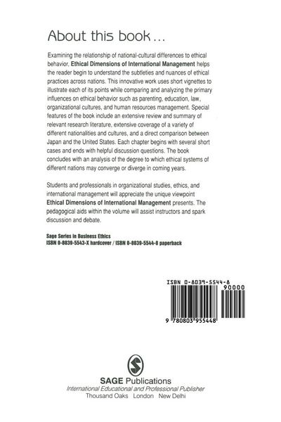 Produktbild: Ethical Dimensions of International Management