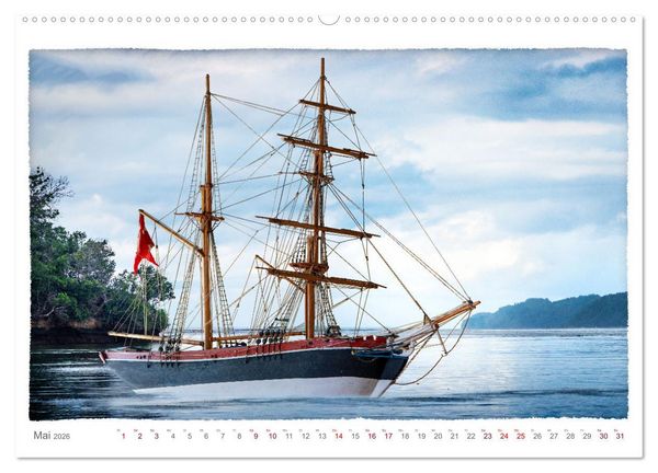 Produktbild: Modellschiffe in Szene gesetzt. (hochwertiger Premium Wandkalender 2026 DIN A2 quer), Kunstdruck in Hochglanz