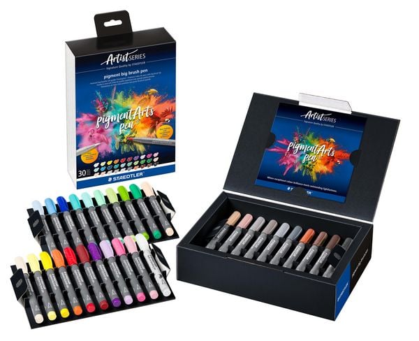 Produktbild: STAEDTLER pigment big brush pen, Pinselspitze, 30er Set