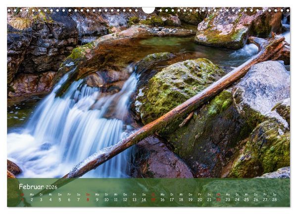 Produktbild: Faszinierende Naturschauspiele - imposante Klamm und Wasserfall Fotografie (Wandkalender 2026 DIN A3 quer), CALVENDO Monatskalender