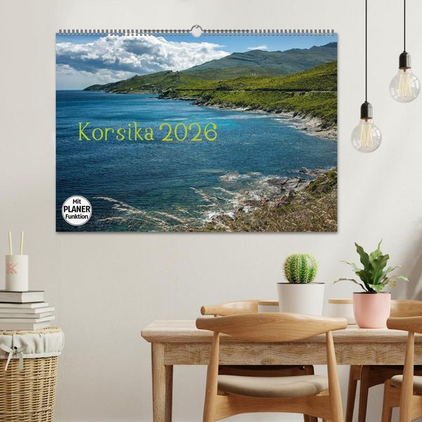 Produktbild: Korsika 2026 (Wandkalender 2026 DIN A2 quer), CALVENDO Monatskalender