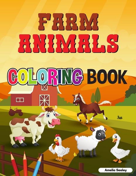 Produktbild: Cute Farm Animals Coloring Book For Toddlers