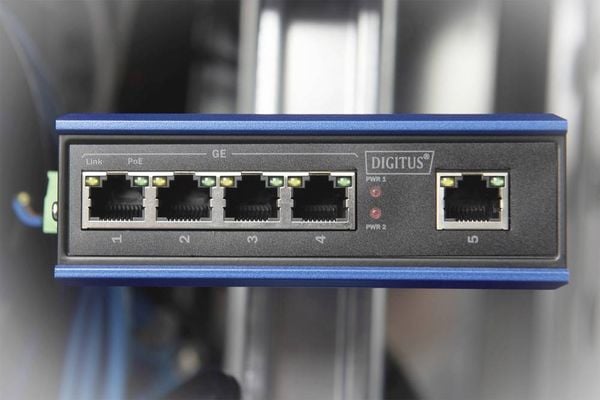 Digitus DN-651120 Industrial Ethernet Switch 10 / 100 / 1000 MBit/s IEEE 802.3af (12.95 W), IEEE 802.3at (25.5 W)