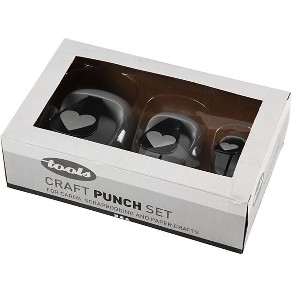 Produktbild: Creativ Company - Stanzer-Set, Herz, Gr&ouml;&szlig;e 25+49+75 mm, 3er Set