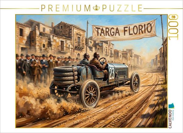 CALVENDO Puzzle Targa Florio 1913 Startnummer 2023 | 1000 Teile Lege-Größe 64x48cm Foto-Puzzle für glückliche Stunden