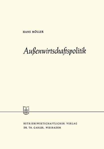 Produktbild: Au&szlig;enwirtschaftspolitik