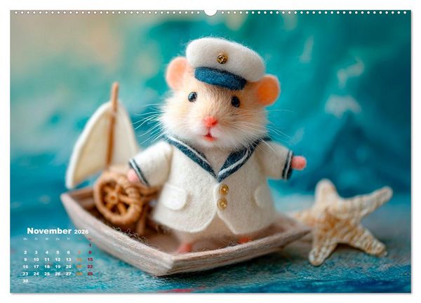 Produktbild: Tierisch flauschige Abenteuerreise (hochwertiger Premium Wandkalender 2026 DIN A2 quer), Kunstdruck in Hochglanz