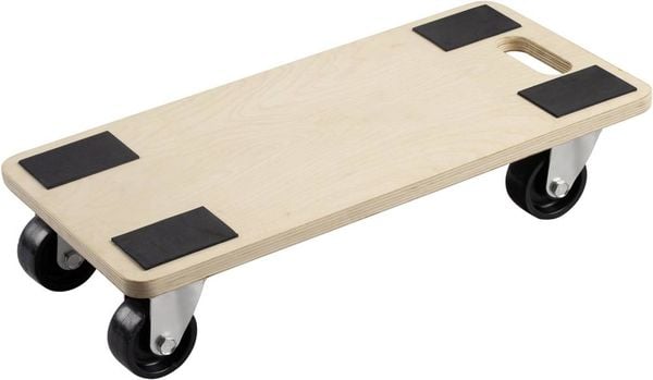 Produktbild: Metafranc WU0822120 Transportroller Sperrholz Traglast (max.): 500 kg 590 m x 290 mm x 126 mm Anzahl Lenkrollen 4