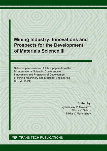 Produktbild: Mining Industry: Innovations and Prospects for the Development of Materials Science III