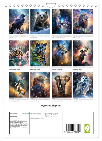 Produktbild: Mystische Begleiter (Wandkalender 2026 DIN A4 hoch), CALVENDO Monatskalender