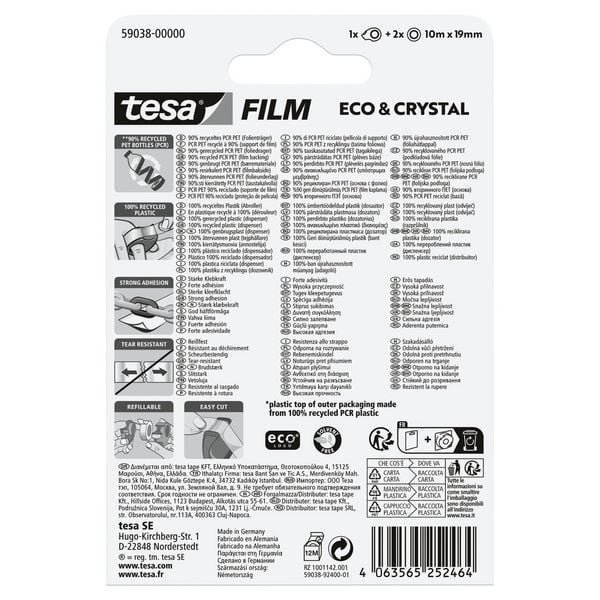 Produktbild: TESA&reg; Mini-Abroller Film eco & crystal ecoLogo&reg;