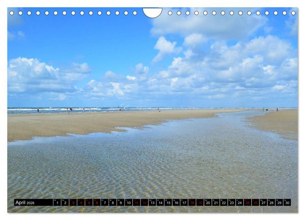 Produktbild: Entlang der Nordseek&uuml;ste (Wandkalender 2026 DIN A4 quer), CALVENDO Monatskalender