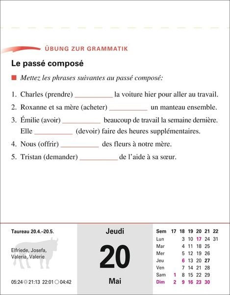 Produktbild: Franz&ouml;sisch Sprachkalender 2027 - Franz&ouml;sisch lernen leicht gemacht - Tagesabrei&szlig;kalender