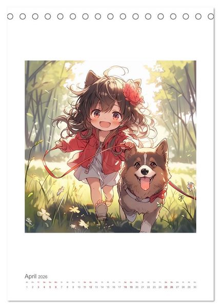 Produktbild: Manga Style Kinder (Tischkalender 2026 DIN A5 hoch), CALVENDO Monatskalender