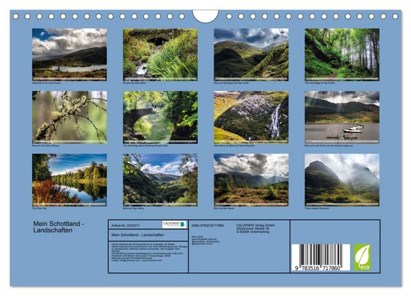 Produktbild: Mein Schottland - Landschaften (Wandkalender 2026 DIN A4 quer), CALVENDO Monatskalender