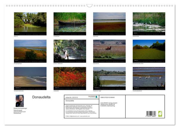 Produktbild: Donaudelta (Wandkalender 2026 DIN A2 quer), CALVENDO Monatskalender
