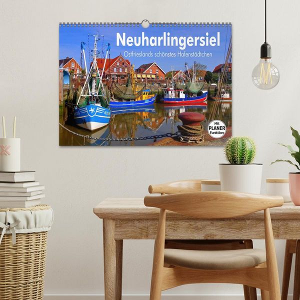 Produktbild: Neuharlingersiel - Ostfrieslands sch&ouml;nstes Hafenst&auml;dtchen (Wandkalender 2026 DIN A3 quer), CALVENDO Monatskalender