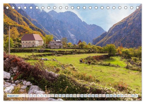 Produktbild: Abenteuer Theth - Unterwegs in den Albanischen Alpen (Tischkalender 2027 DIN A5 quer), CALVENDO Monatskalender