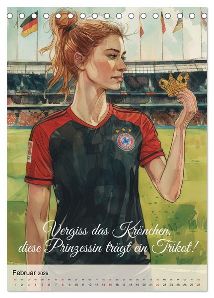 Produktbild: Fu&szlig;ballspr&uuml;che (Tischkalender 2026 DIN A5 hoch), CALVENDO Monatskalender