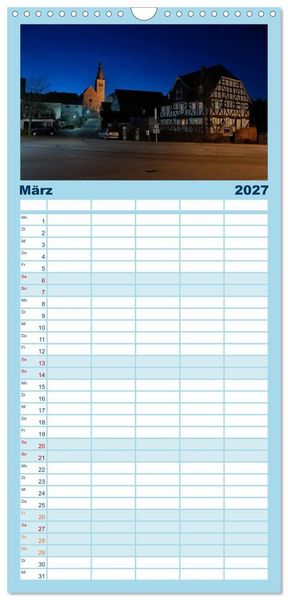 Produktbild: Familienplaner 2027 - Blaue Stunde im Siegerland mit 5 Spalten (Wandkalender, 21 x 45 cm) CALVENDO