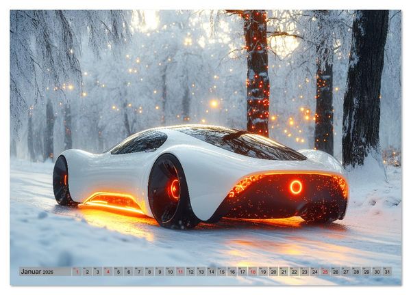 Produktbild: Zukunft Auto - Design, Autos und autonomes Fahren der Zukunft (Wandkalender 2026 DIN A4 quer), CALVENDO Monatskalender