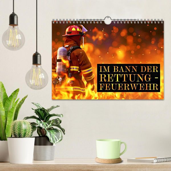 Produktbild: Im Bann der Rettung - Feuerwehr (Wandkalender 2026 DIN A4 quer), CALVENDO Monatskalender