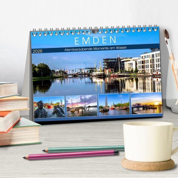 Produktbild: EMDEN Atemberaubende Momente am Wasser (Tischkalender 2026 DIN A5 quer), CALVENDO Monatskalender