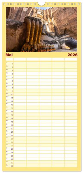 Produktbild: Familienplaner 2026 - Siddhartha Gautama - Buddha mit 5 Spalten (Wandkalender, 21 x 45 cm) CALVENDO