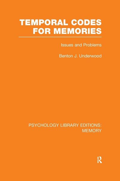 Produktbild: Temporal Codes for Memories (PLE