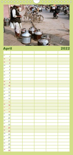 Produktbild: Familienplaner Alltagsleben in Indien (Wandkalender 2022 , 21 cm x 45 cm, hoch)