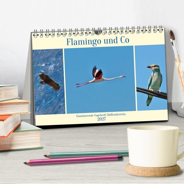 Produktbild: Flamingo und Co - Faszinierende Vogelwelt S&uuml;dfrankreichs (Tischkalender 2027 DIN A5 quer), CALVENDO Monatskalender