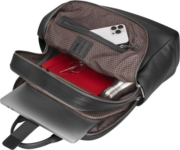 Produktbild: Moleskine klassischer Pro Lederrucksack Schwarz