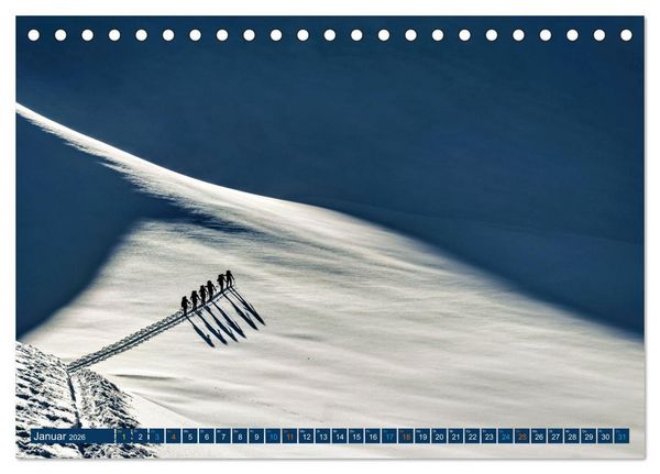 Produktbild: Skimountaineering - Erobere die Berge im Winter (Tischkalender 2026 DIN A5 quer), CALVENDO Monatskalender