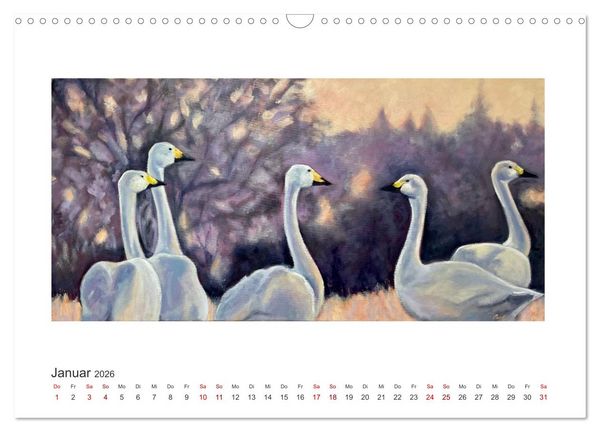 Produktbild: Auf leichten Schwingen - Zugv&ouml;gel (Wandkalender 2026 DIN A3 quer), CALVENDO Monatskalender