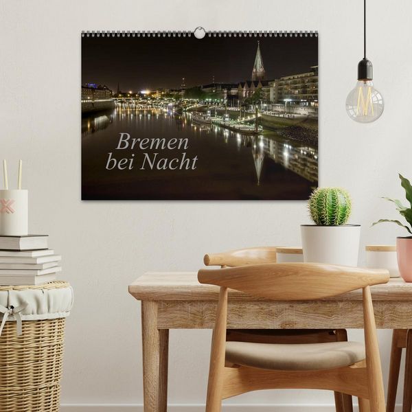 Produktbild: Bremen bei Nacht (Wandkalender 2026 DIN A3 quer), CALVENDO Monatskalender