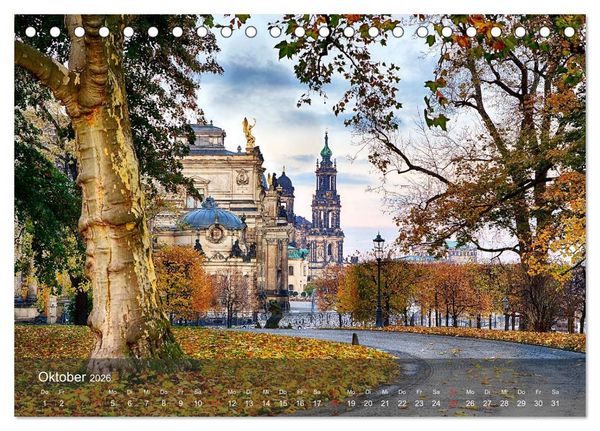 Produktbild: Dresden Bilder 2026 (Tischkalender 2026 DIN A5 quer), CALVENDO Monatskalender