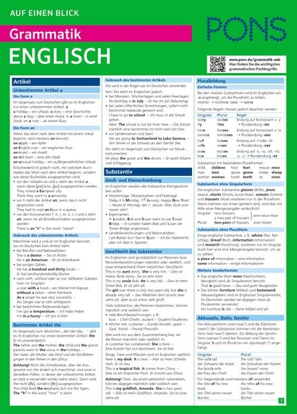 Produktbild: PONS Grammatik auf einen Blick Englisch