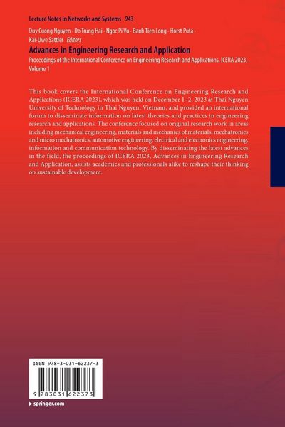 Produktbild: Advances in Engineering Research and Application