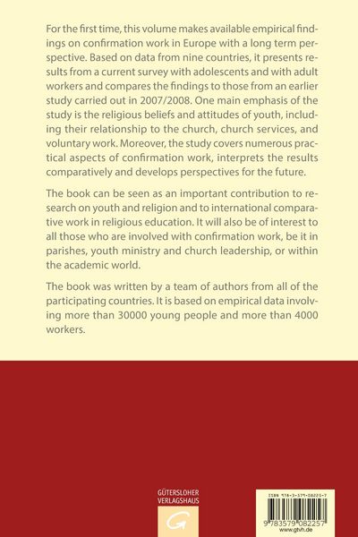 Produktbild: Konfirmandenarbeit erforschen und gestalten / Youth, Religion and Confirmation Work in Europe: The Second Study